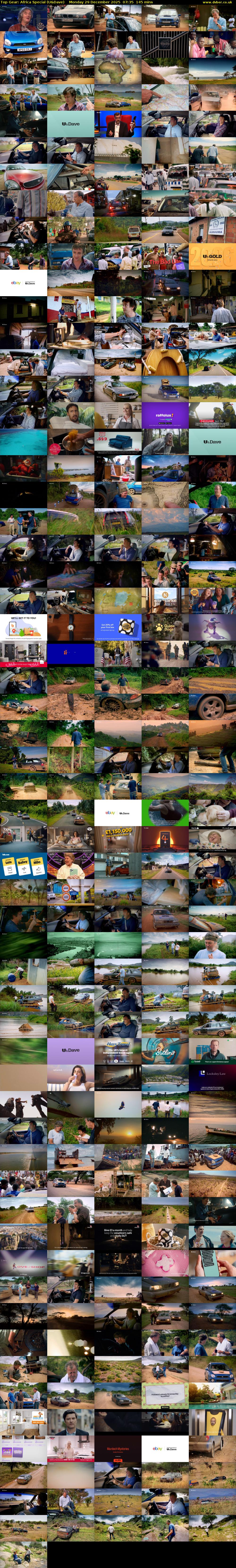 Top Gear: Africa Special (U&Dave) Monday 29 December 2025 07:35 - 10:00