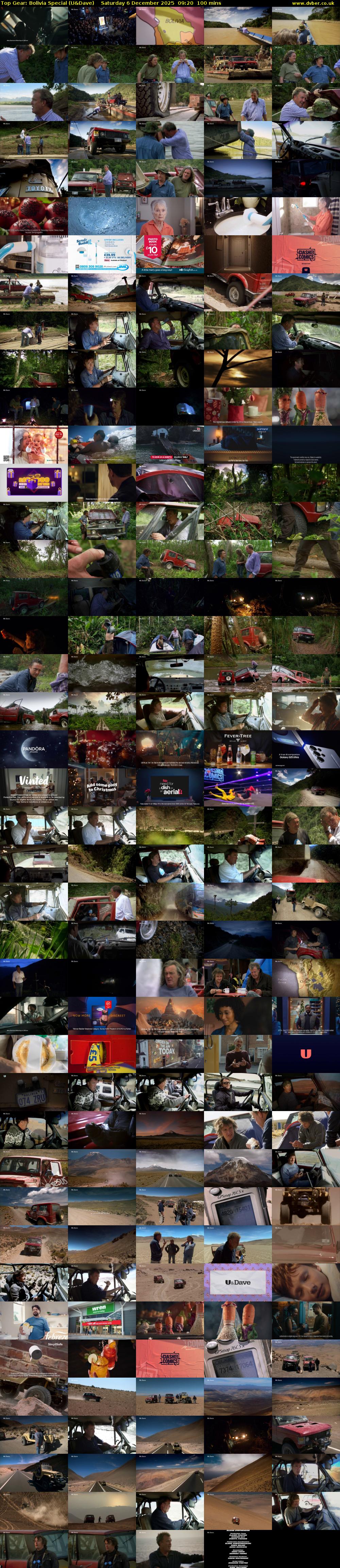 Top Gear: Bolivia Special (U&Dave) Saturday 6 December 2025 09:20 - 11:00
