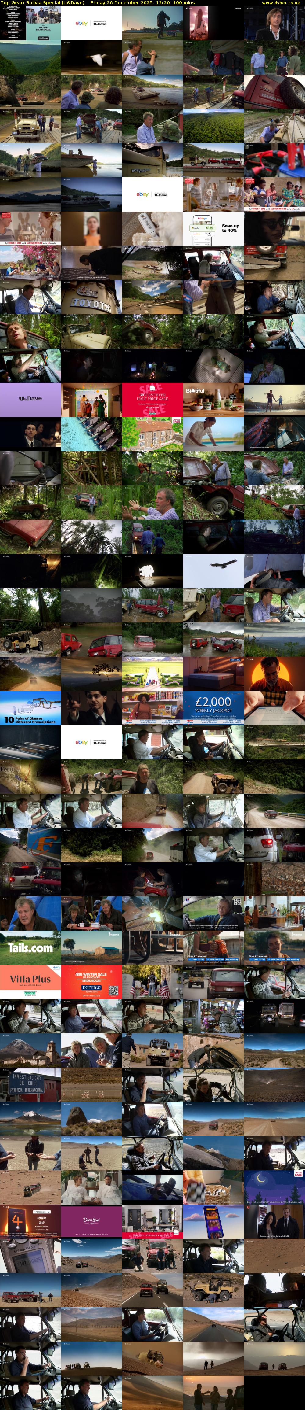 Top Gear: Bolivia Special (U&Dave) Friday 26 December 2025 12:20 - 14:00