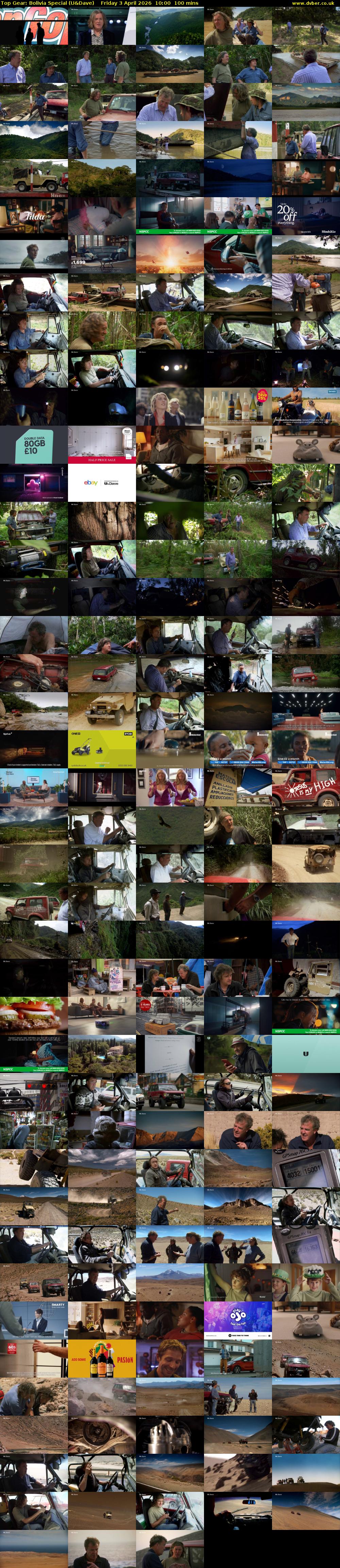 Top Gear: Bolivia Special (U&Dave) Friday 3 April 2026 10:00 - 11:40