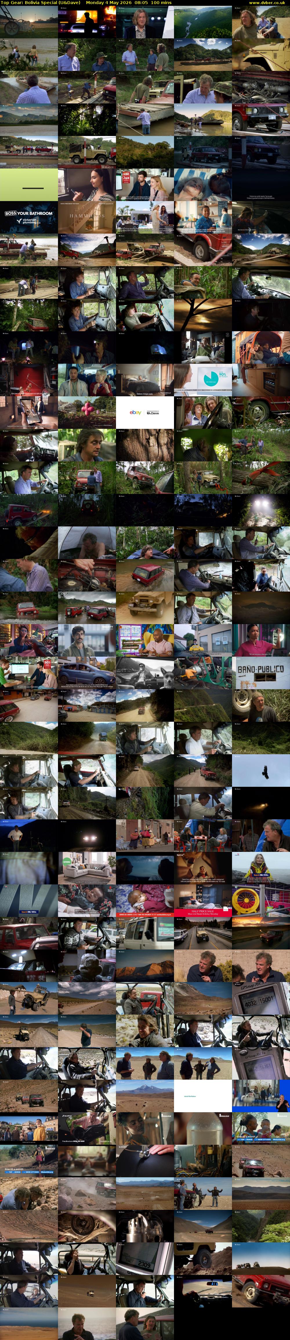 Top Gear: Bolivia Special (U&Dave) Monday 4 May 2026 08:05 - 09:45