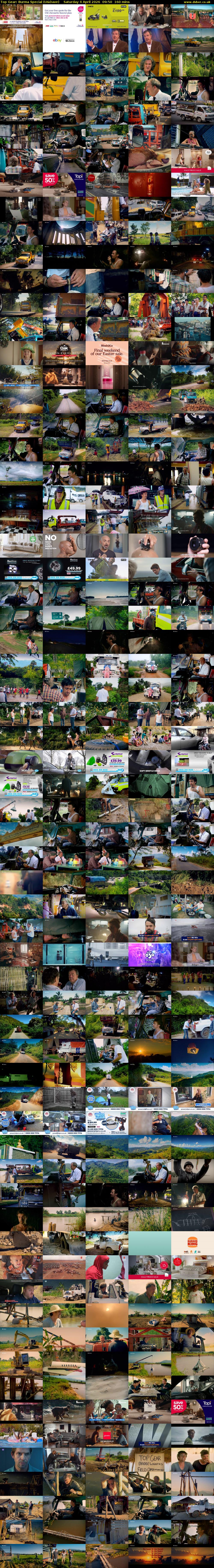 Top Gear: Burma Special (U&Dave) Saturday 4 April 2026 09:50 - 12:30