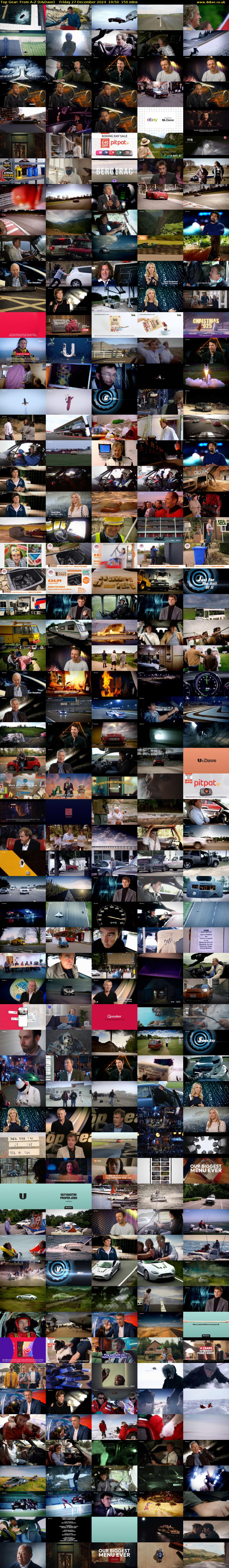 Top Gear: From A-Z (U&Dave) Friday 27 December 2024 10:50 - 13:20