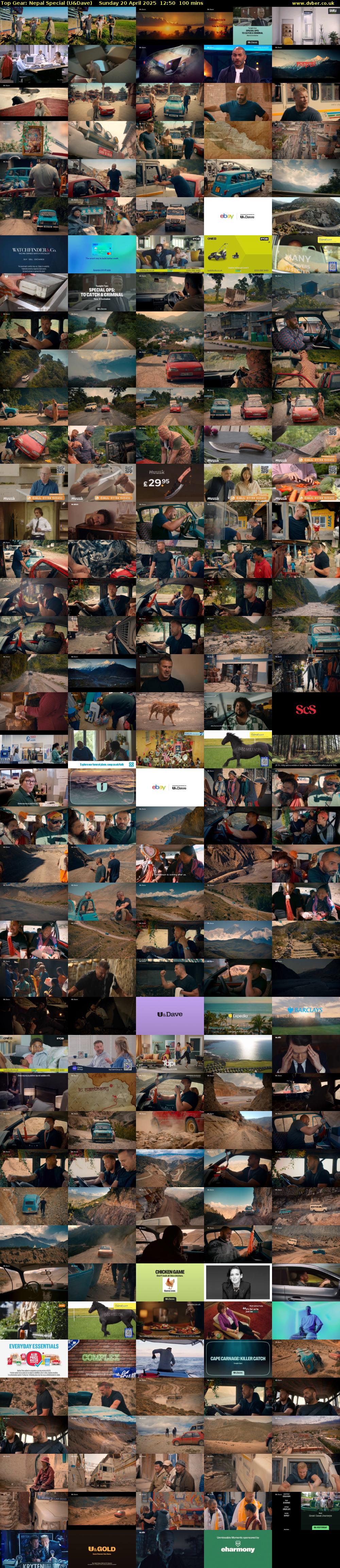 Top Gear: Nepal Special (U&Dave) Sunday 20 April 2025 12:50 - 14:30