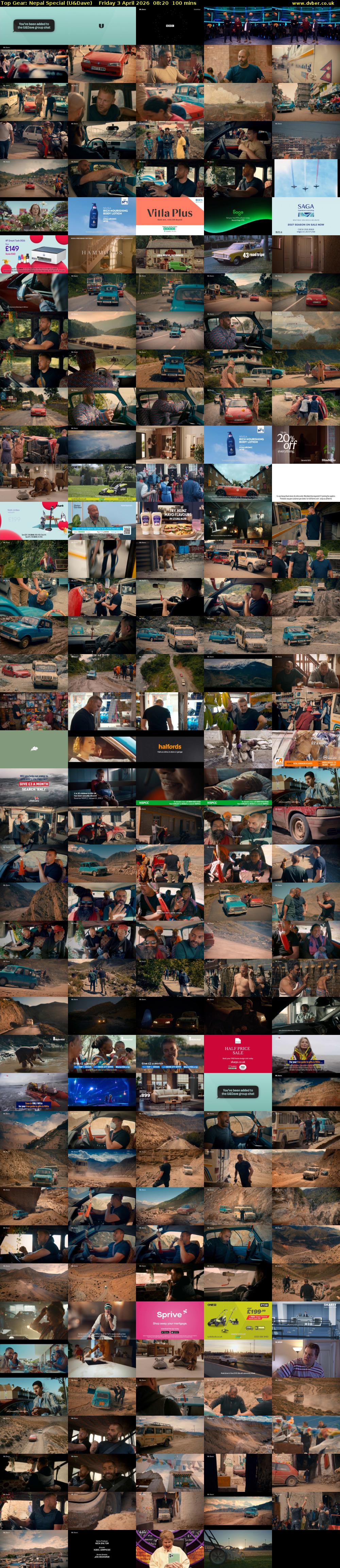 Top Gear: Nepal Special (U&Dave) Friday 3 April 2026 08:20 - 10:00