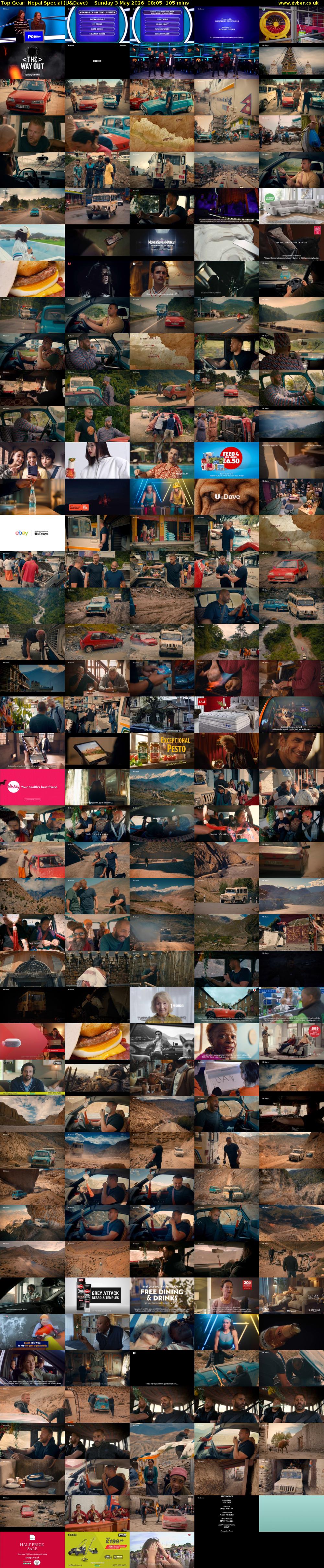 Top Gear: Nepal Special (U&Dave) Sunday 3 May 2026 08:05 - 09:50
