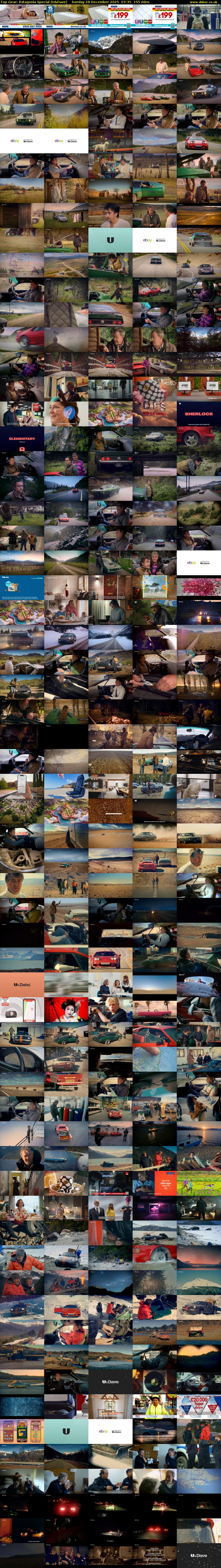 Top Gear: Patagonia Special (U&Dave) Sunday 28 December 2025 07:35 - 10:10