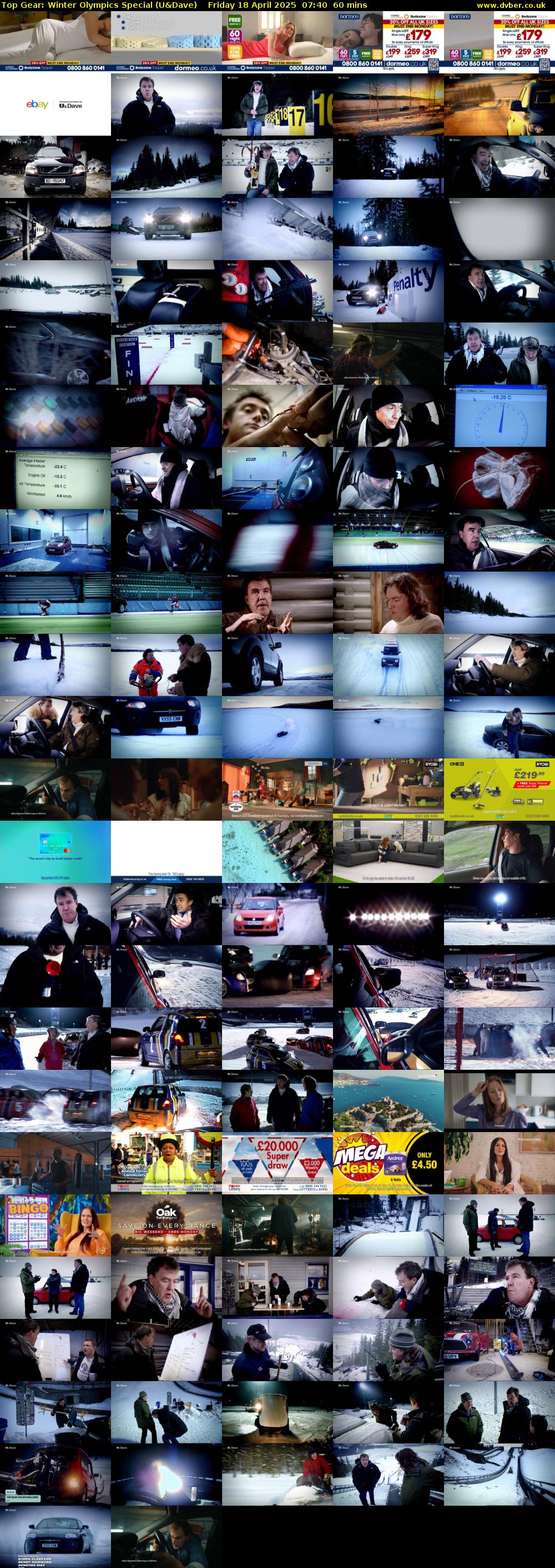 Top Gear: Winter Olympics Special (U&Dave) Friday 18 April 2025 07:40 - 08:40