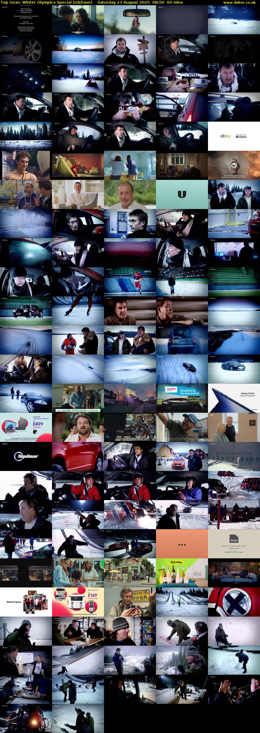 Top Gear: Winter Olympics Special (U&Dave) Saturday 23 August 2025 08:00 - 09:00