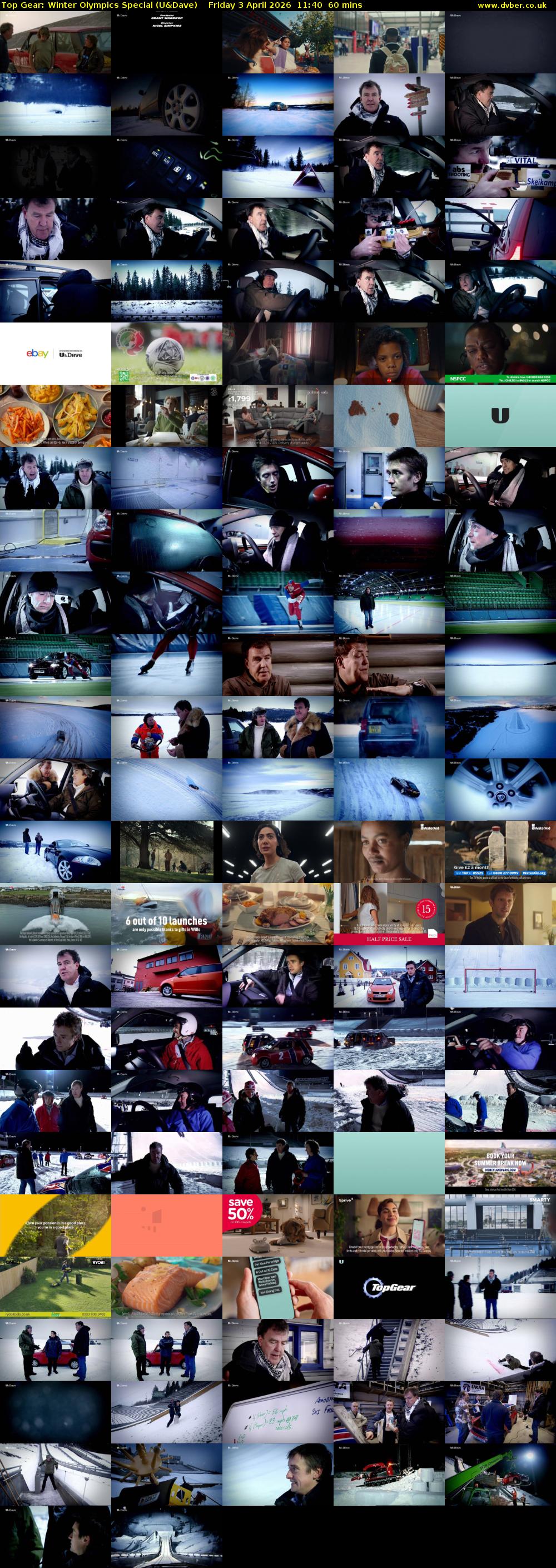 Top Gear: Winter Olympics Special (U&Dave) Friday 3 April 2026 11:40 - 12:40
