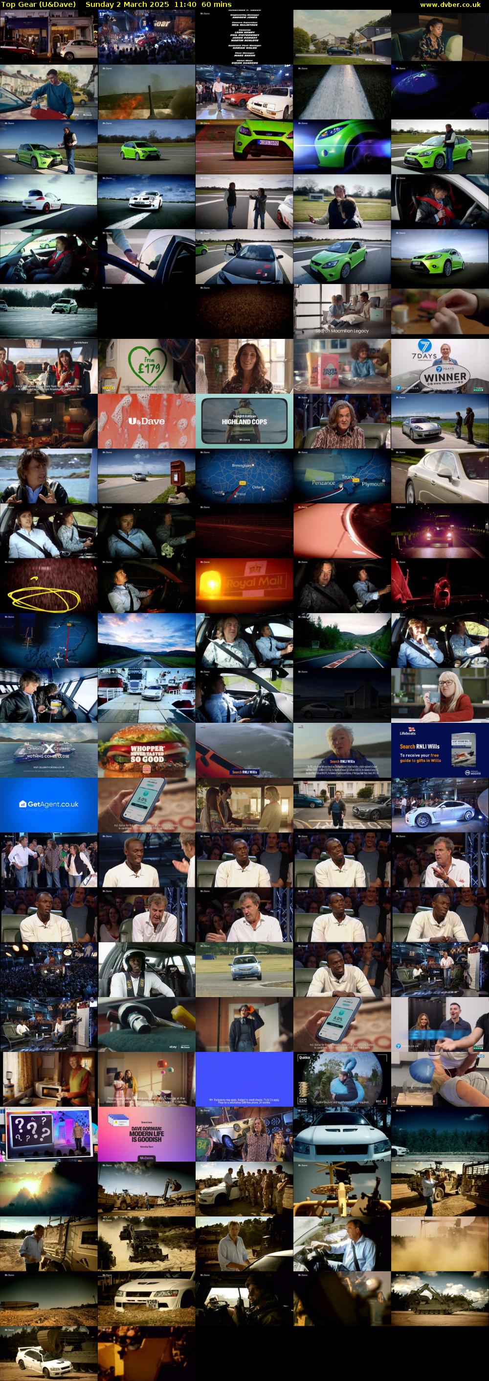 Top Gear (U&Dave) Sunday 2 March 2025 11:40 - 12:40