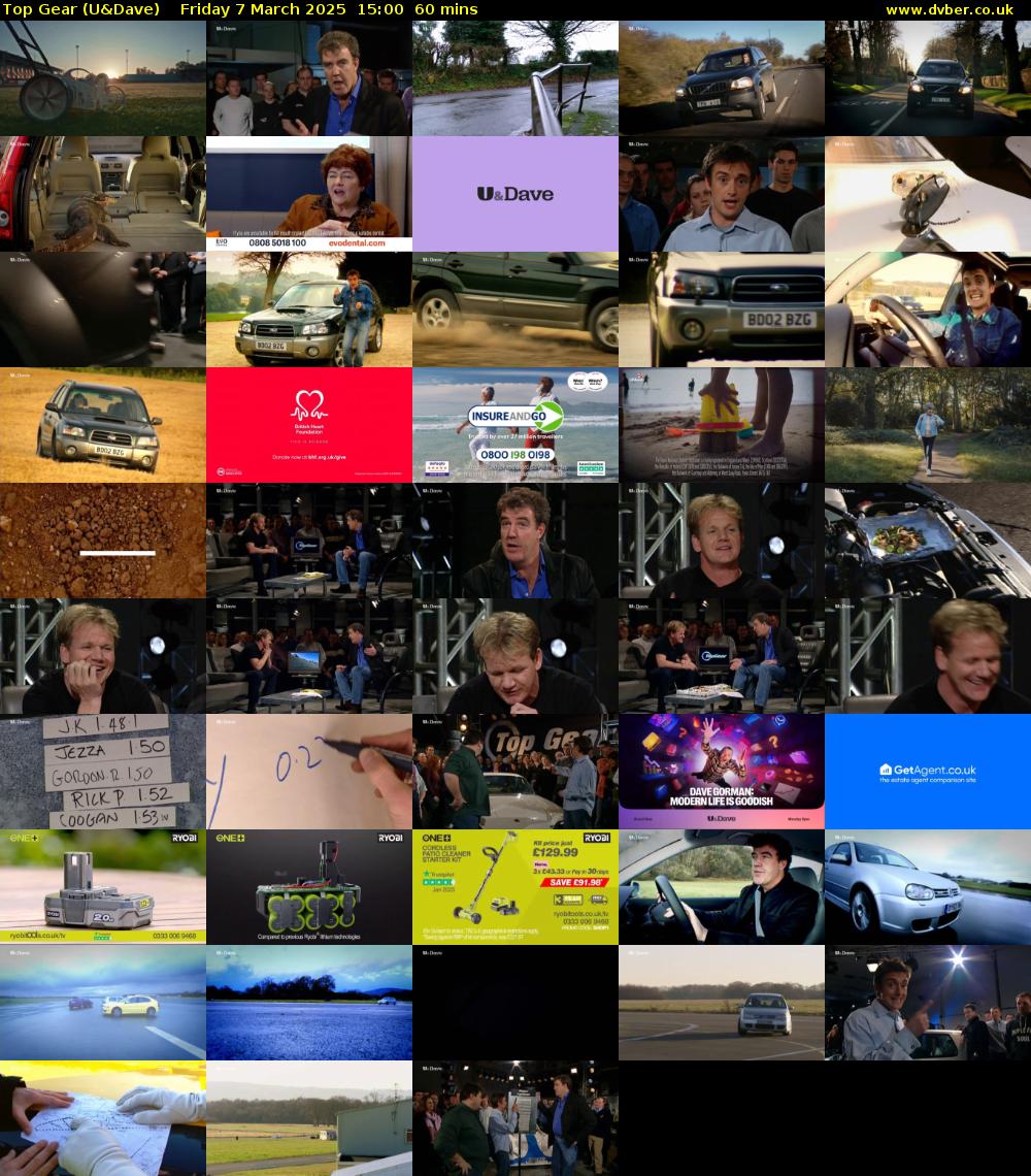 Top Gear (U&Dave) Friday 7 March 2025 15:00 - 16:00