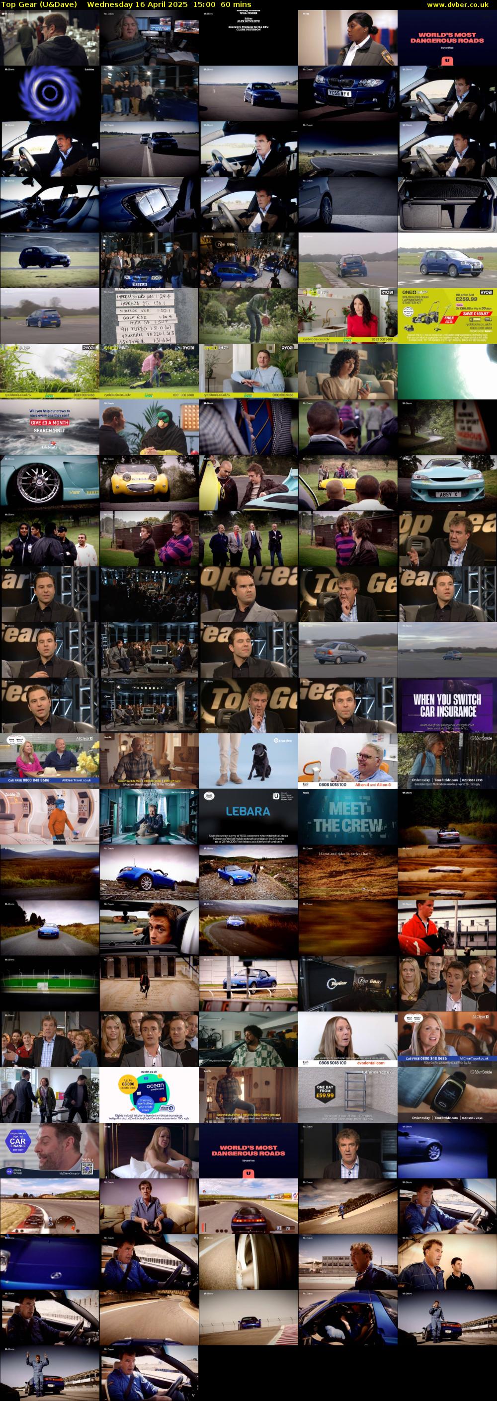 Top Gear (U&Dave) Wednesday 16 April 2025 15:00 - 16:00