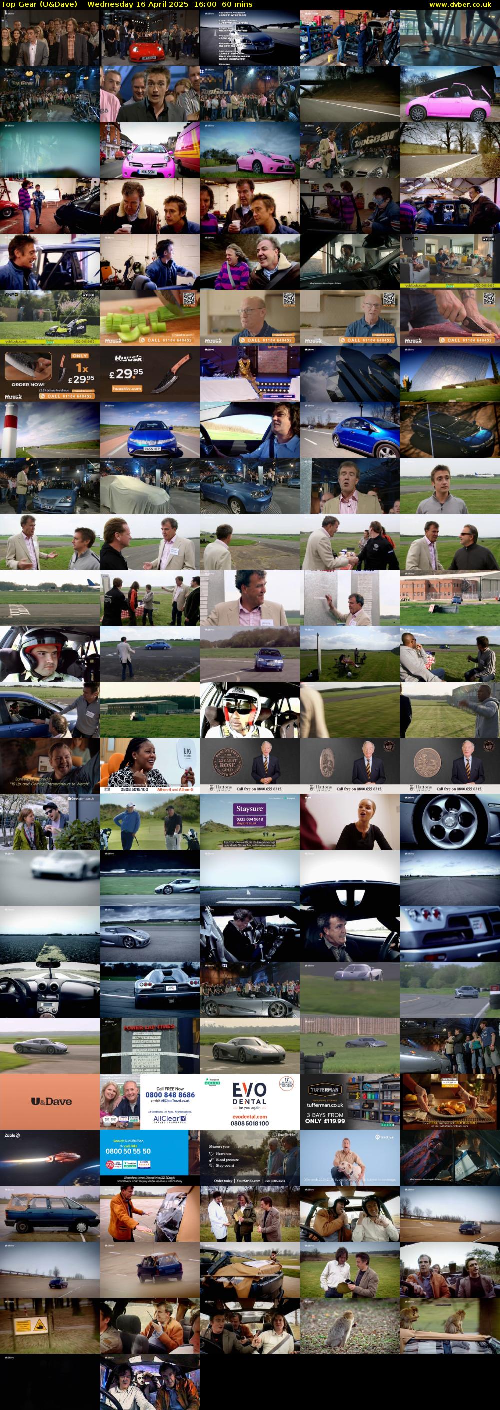 Top Gear (U&Dave) Wednesday 16 April 2025 16:00 - 17:00