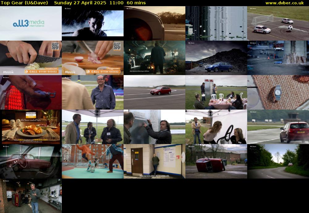 Top Gear (U&Dave) Sunday 27 April 2025 11:00 - 12:00