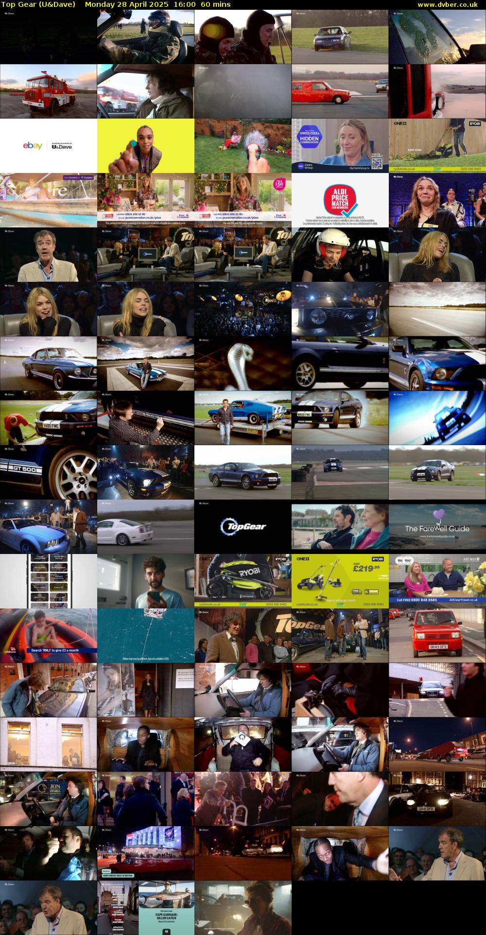 Top Gear (U&Dave) Monday 28 April 2025 16:00 - 17:00