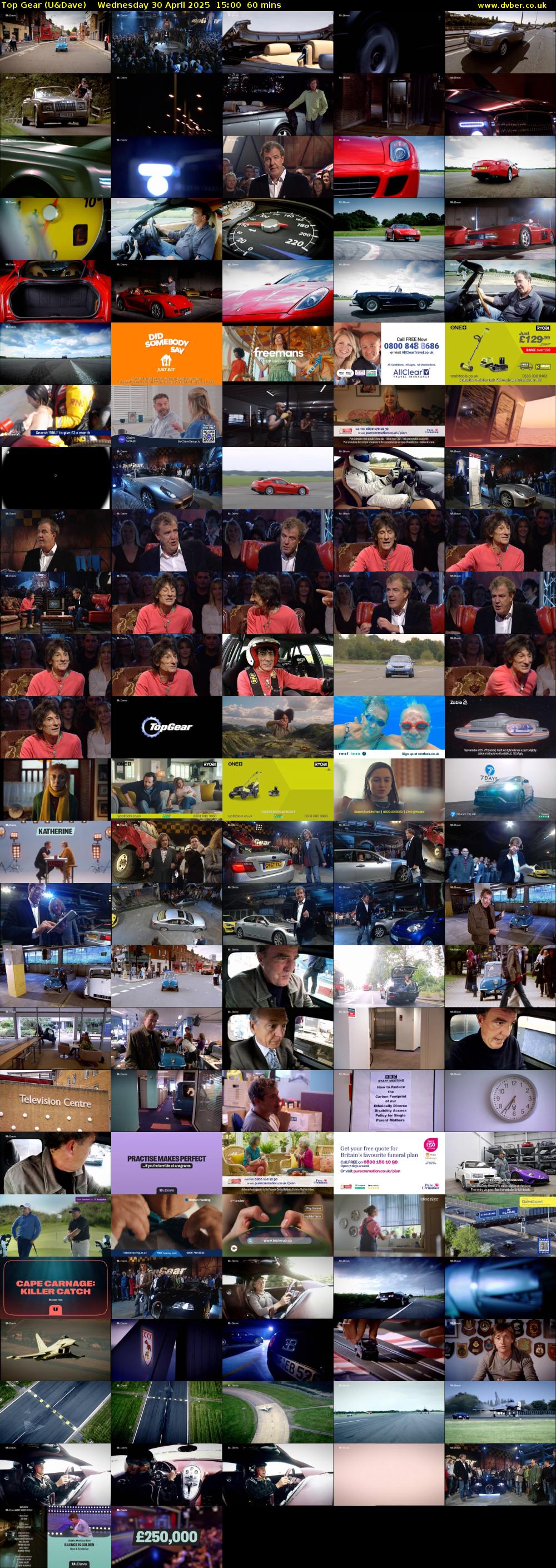 Top Gear (U&Dave) Wednesday 30 April 2025 15:00 - 16:00