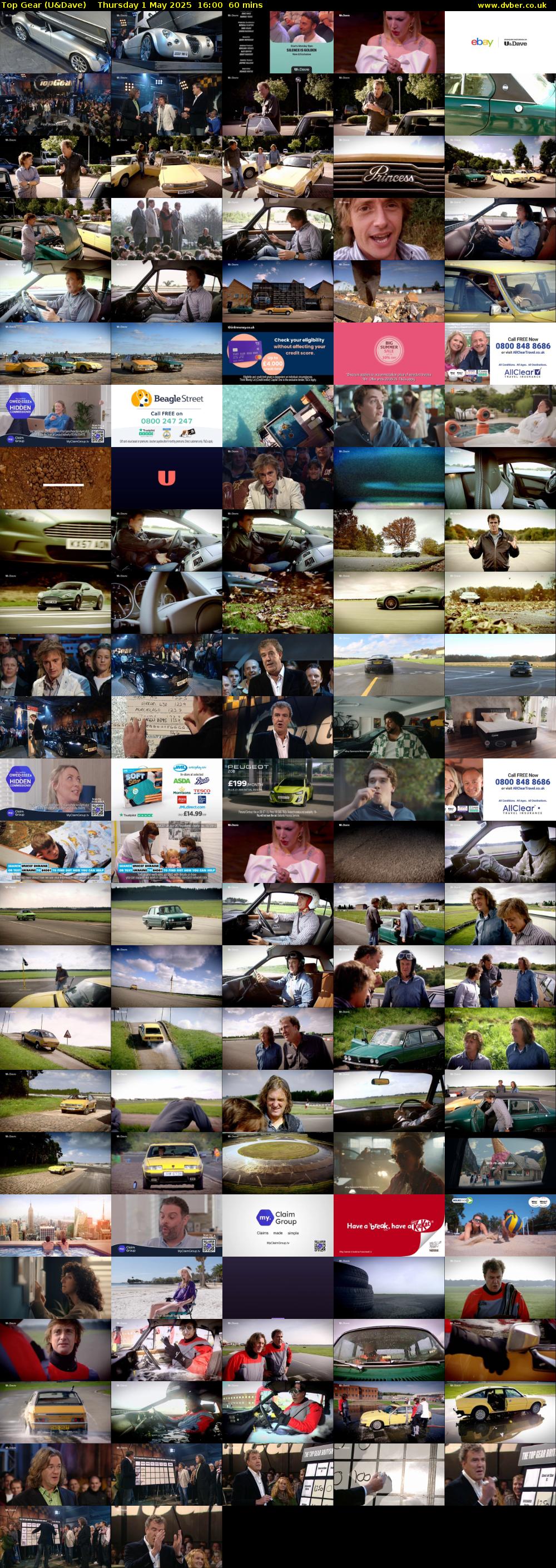 Top Gear (U&Dave) Thursday 1 May 2025 16:00 - 17:00