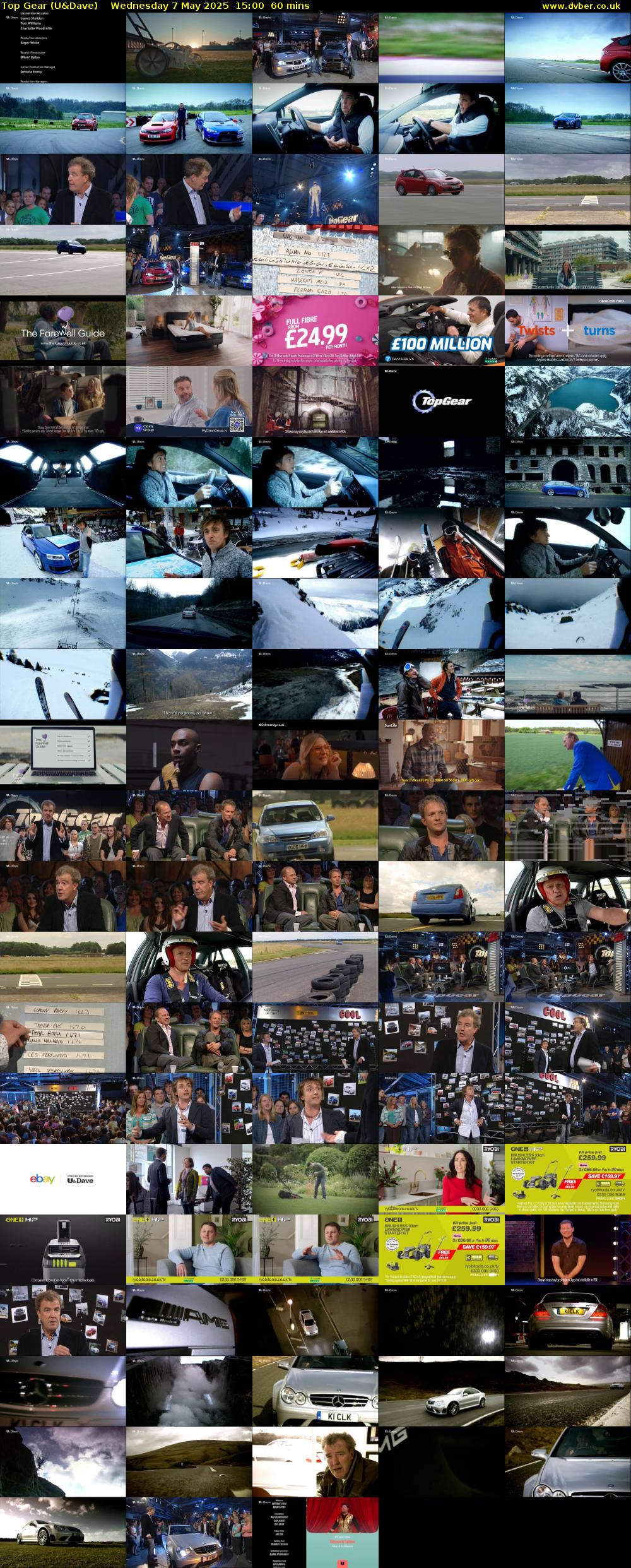 Top Gear (U&Dave) Wednesday 7 May 2025 15:00 - 16:00