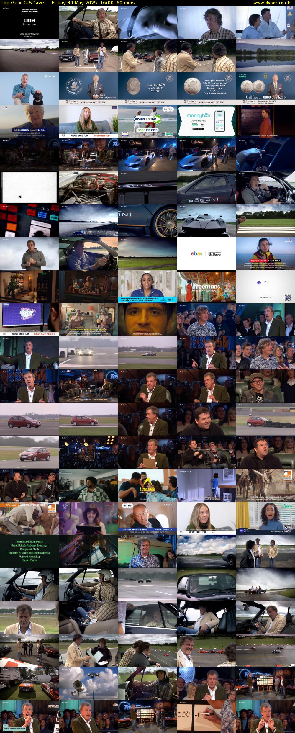 Top Gear (U&Dave) Friday 30 May 2025 16:00 - 17:00