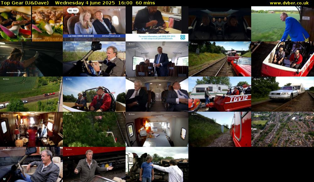 Top Gear (U&Dave) Wednesday 4 June 2025 16:00 - 17:00