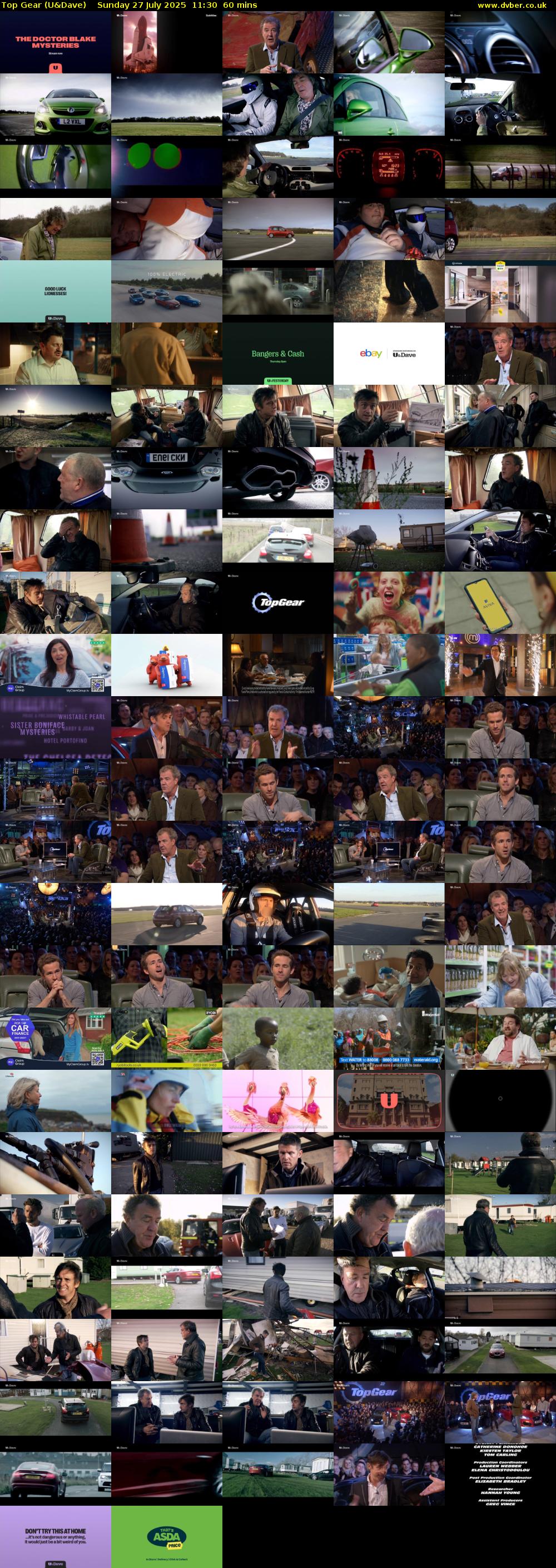 Top Gear (U&Dave) Sunday 27 July 2025 11:30 - 12:30