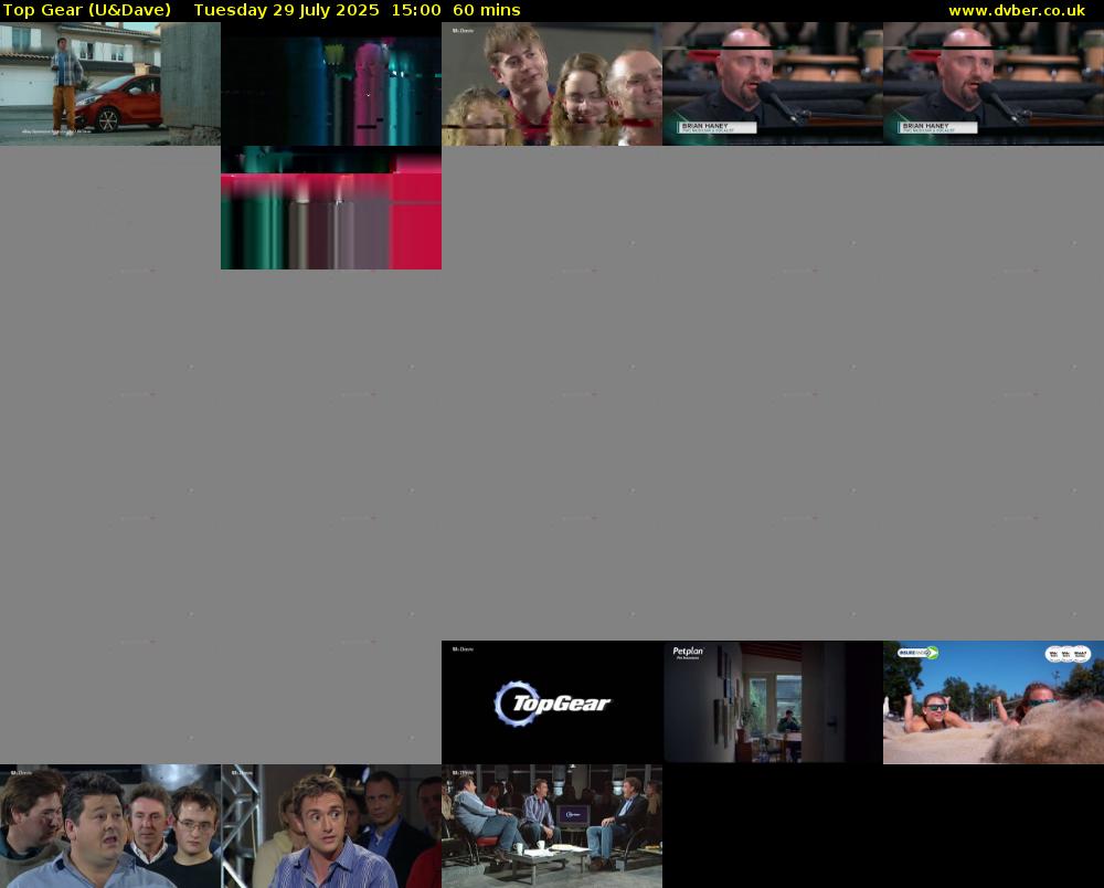 Top Gear (U&Dave) Tuesday 29 July 2025 15:00 - 16:00