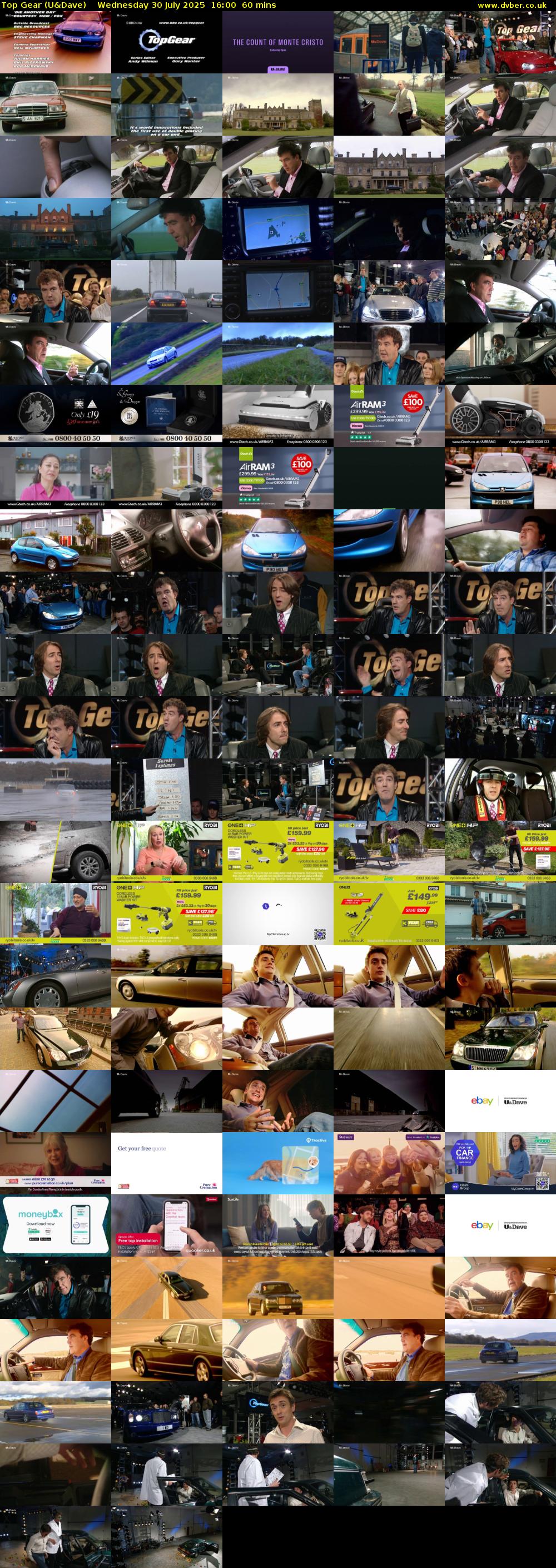 Top Gear (U&Dave) Wednesday 30 July 2025 16:00 - 17:00