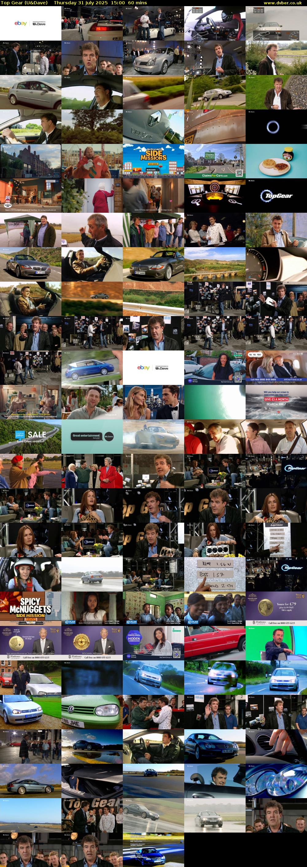 Top Gear (U&Dave) Thursday 31 July 2025 15:00 - 16:00