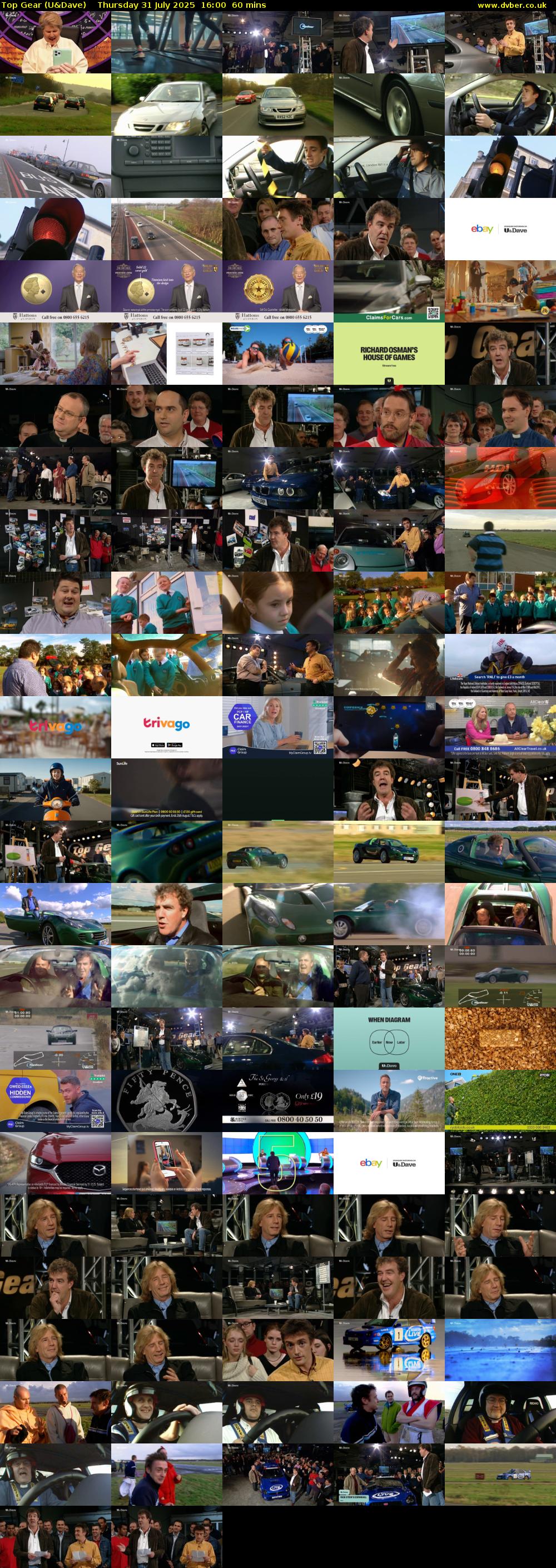 Top Gear (U&Dave) Thursday 31 July 2025 16:00 - 17:00
