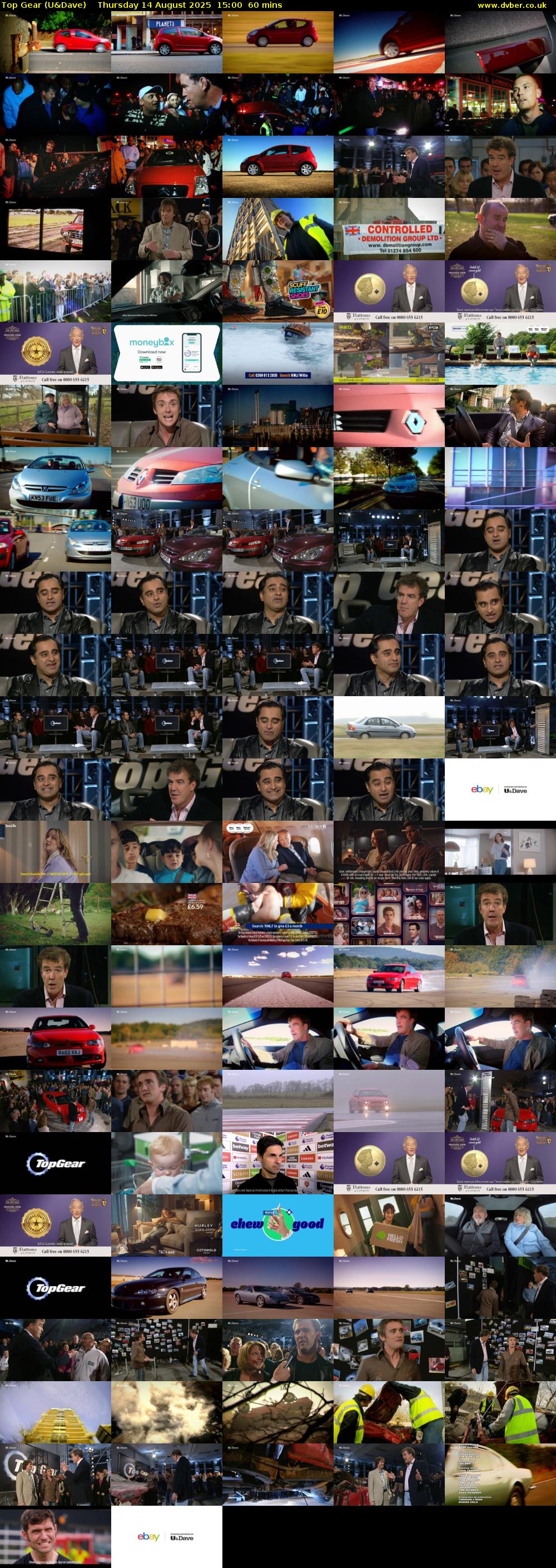 Top Gear (U&Dave) Thursday 14 August 2025 15:00 - 16:00
