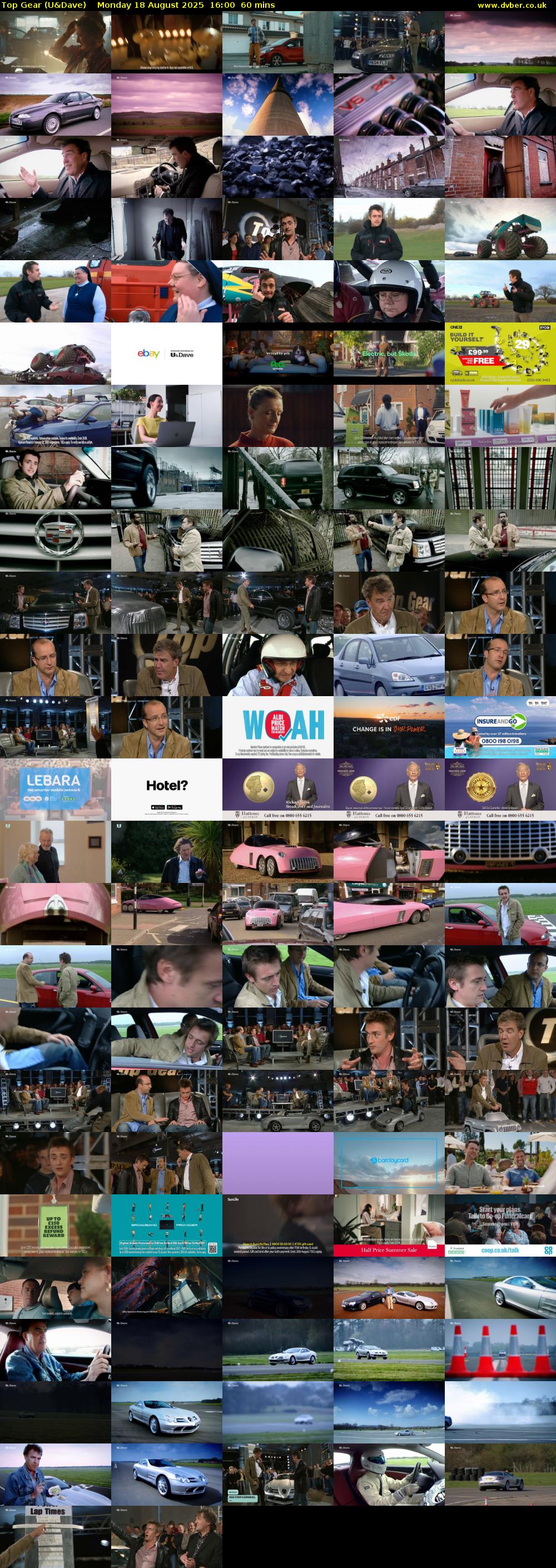 Top Gear (U&Dave) Monday 18 August 2025 16:00 - 17:00