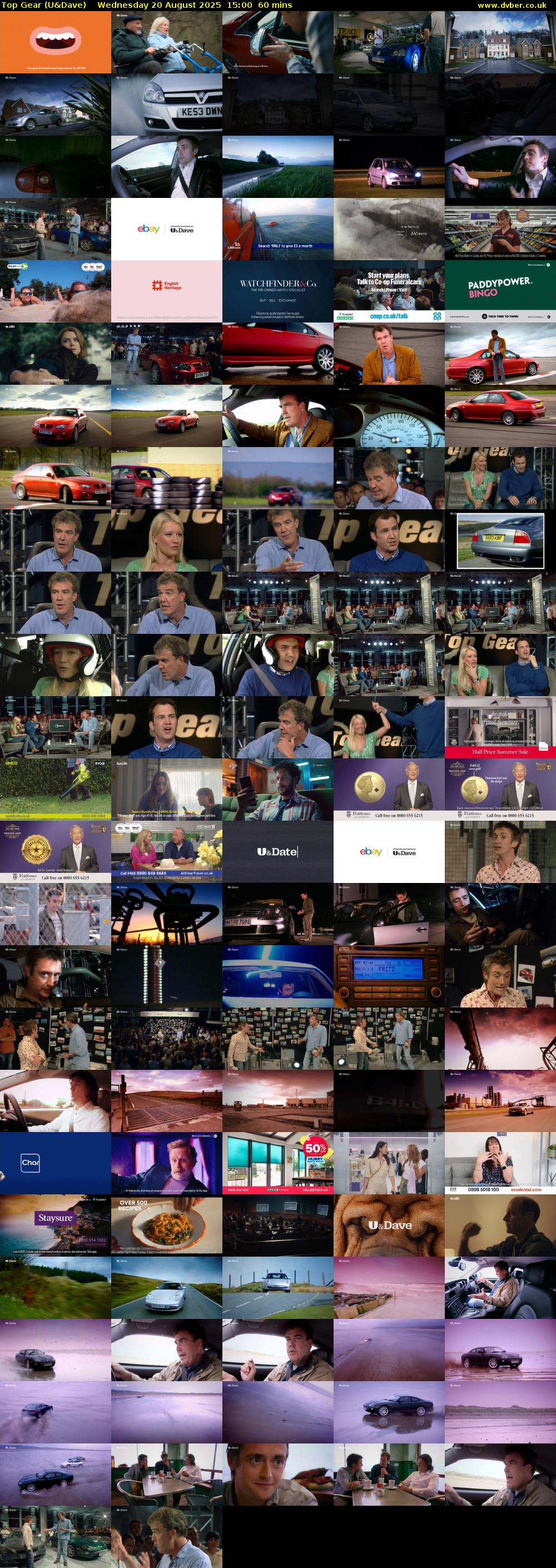 Top Gear (U&Dave) Wednesday 20 August 2025 15:00 - 16:00