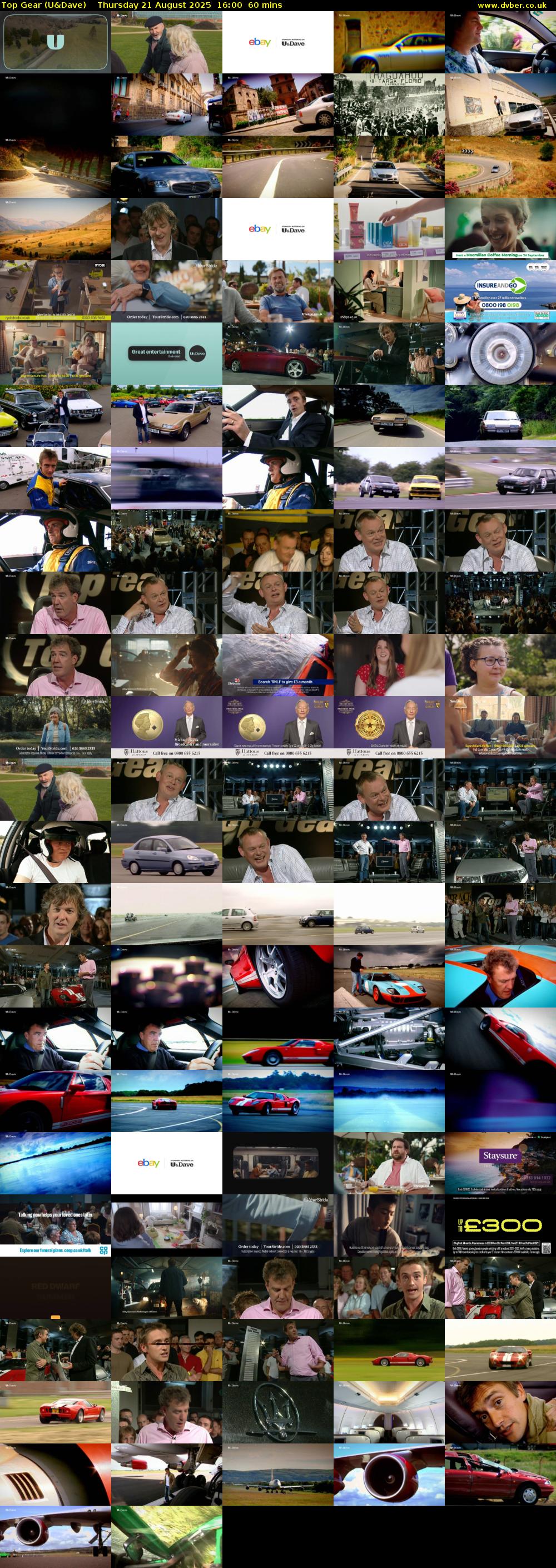 Top Gear (U&Dave) Thursday 21 August 2025 16:00 - 17:00