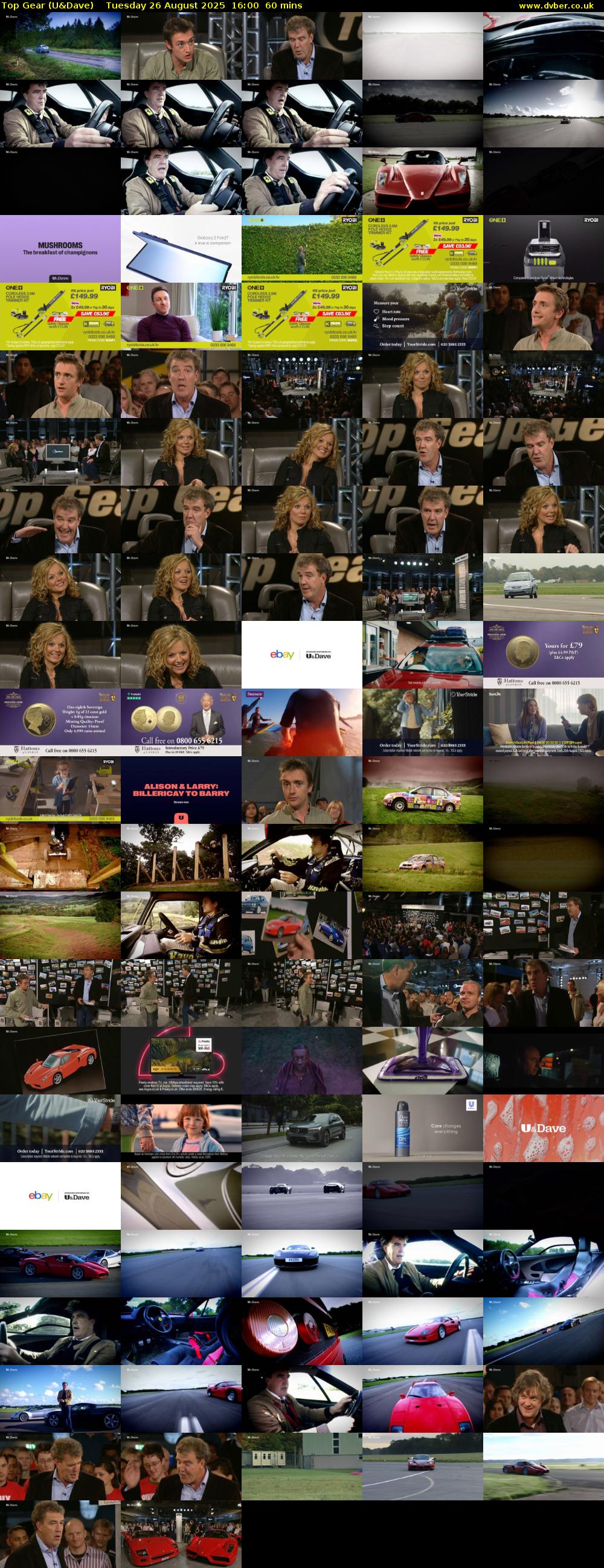 Top Gear (U&Dave) Tuesday 26 August 2025 16:00 - 17:00
