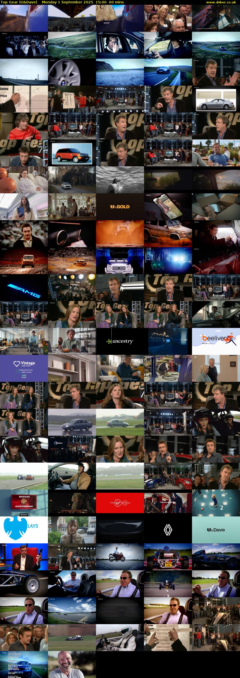 Top Gear (U&Dave) Monday 1 September 2025 15:00 - 16:00