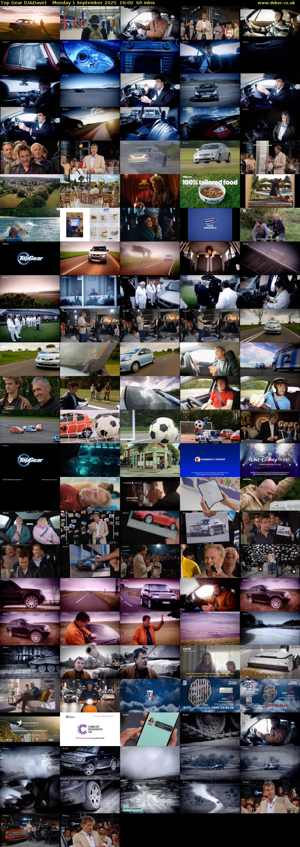 Top Gear (U&Dave) Monday 1 September 2025 16:00 - 17:00