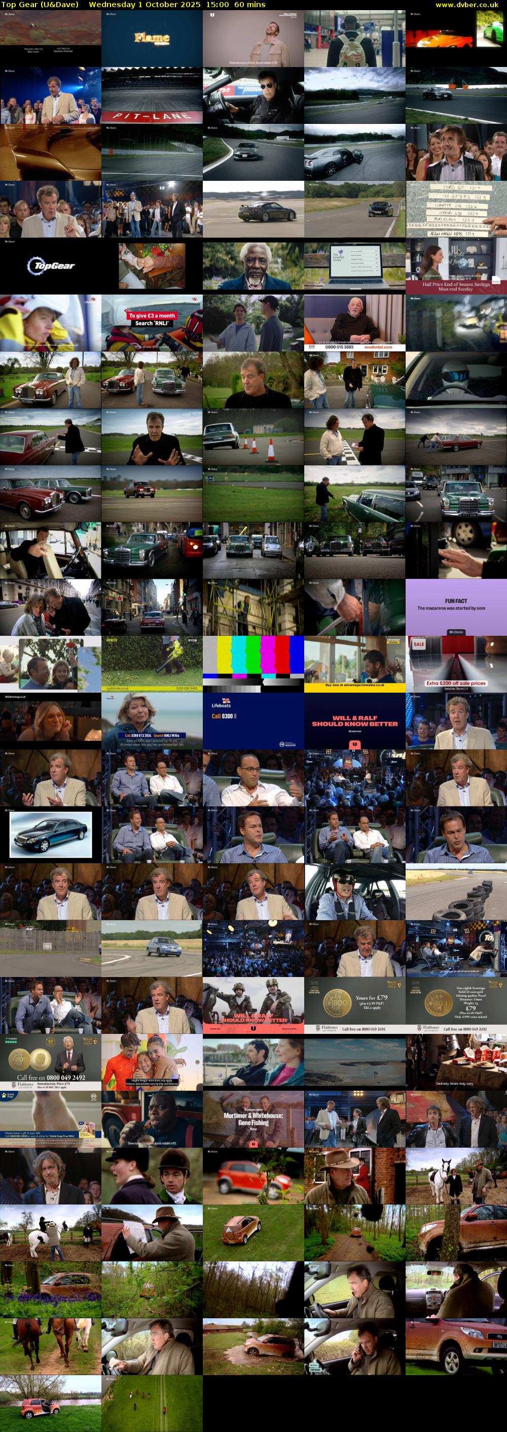 Top Gear (U&Dave) Wednesday 1 October 2025 15:00 - 16:00