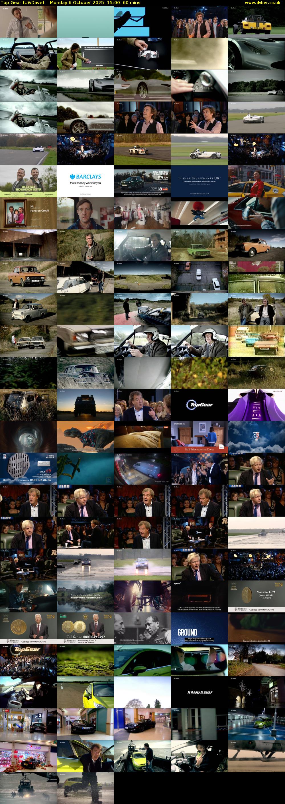 Top Gear (U&Dave) Monday 6 October 2025 15:00 - 16:00