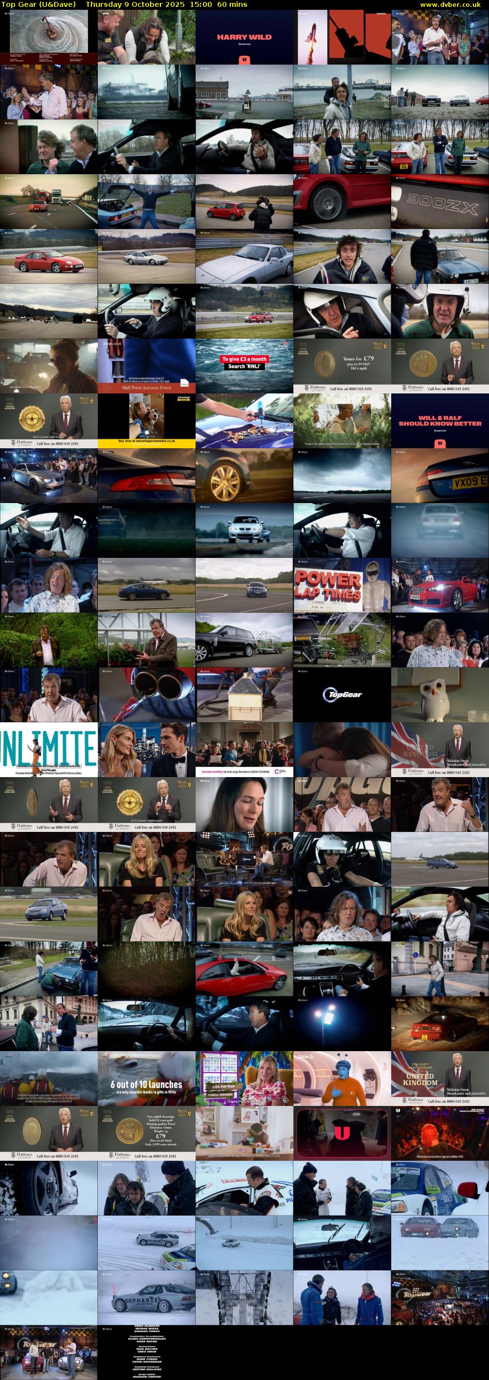 Top Gear (U&Dave) Thursday 9 October 2025 15:00 - 16:00