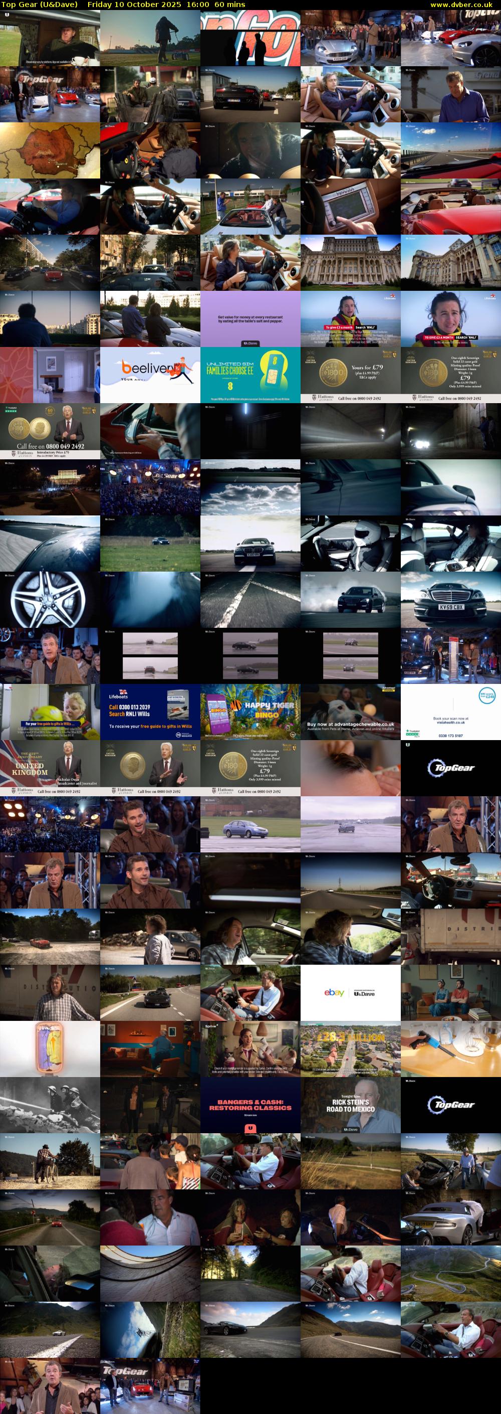 Top Gear (U&Dave) Friday 10 October 2025 16:00 - 17:00