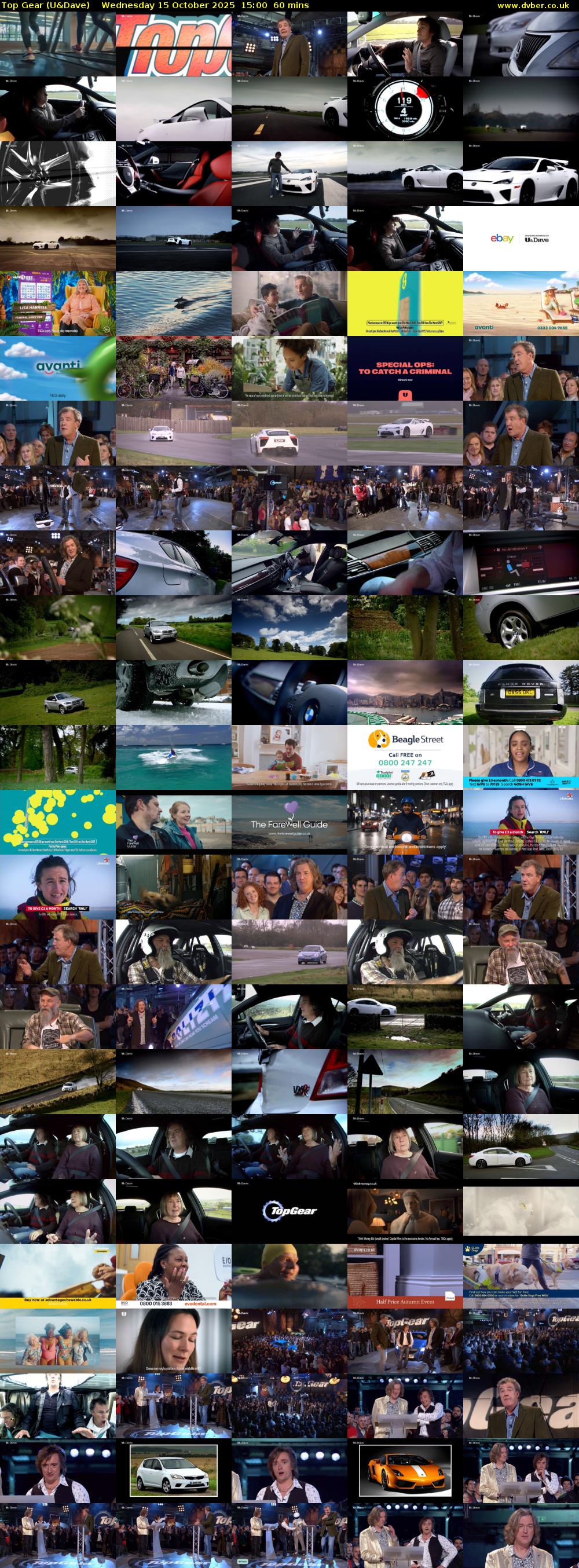 Top Gear (U&Dave) Wednesday 15 October 2025 15:00 - 16:00