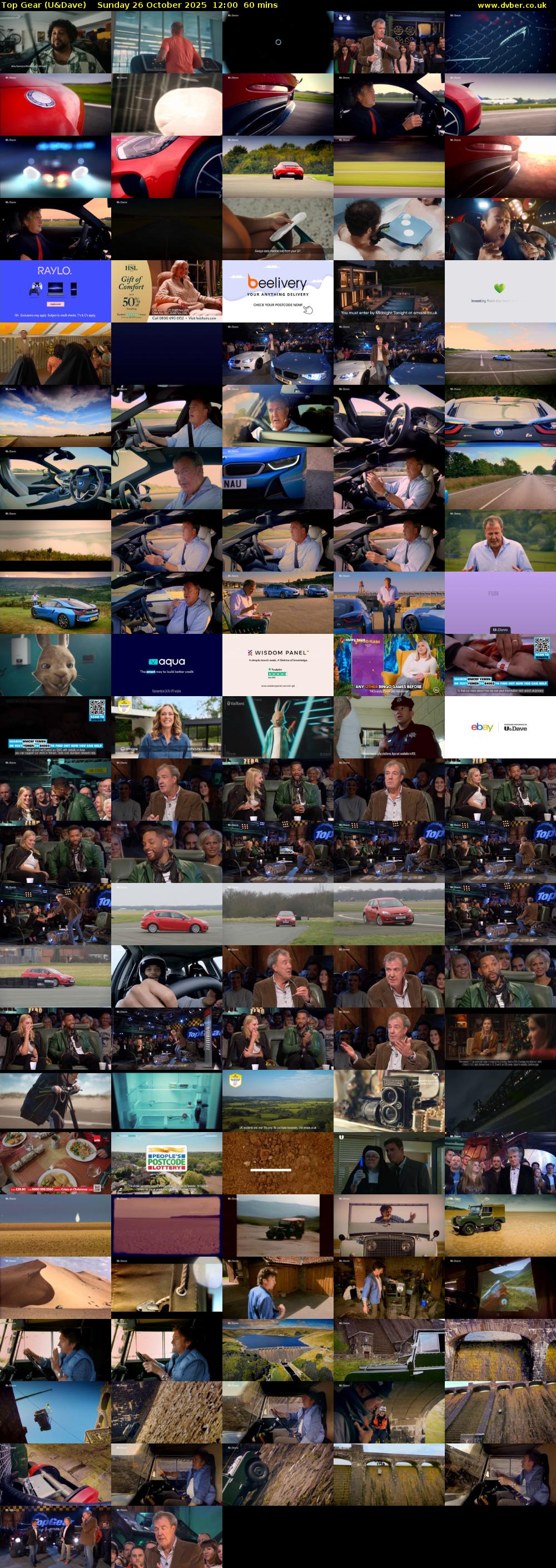 Top Gear (U&Dave) Sunday 26 October 2025 12:00 - 13:00