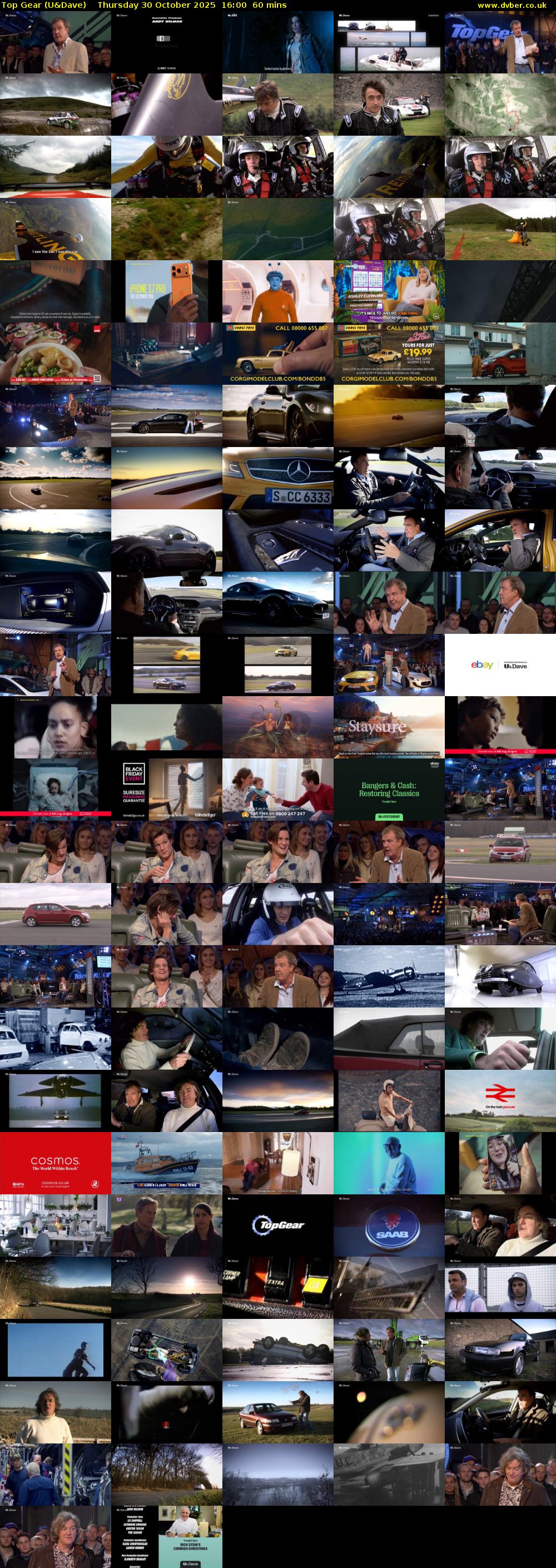 Top Gear (U&Dave) Thursday 30 October 2025 16:00 - 17:00