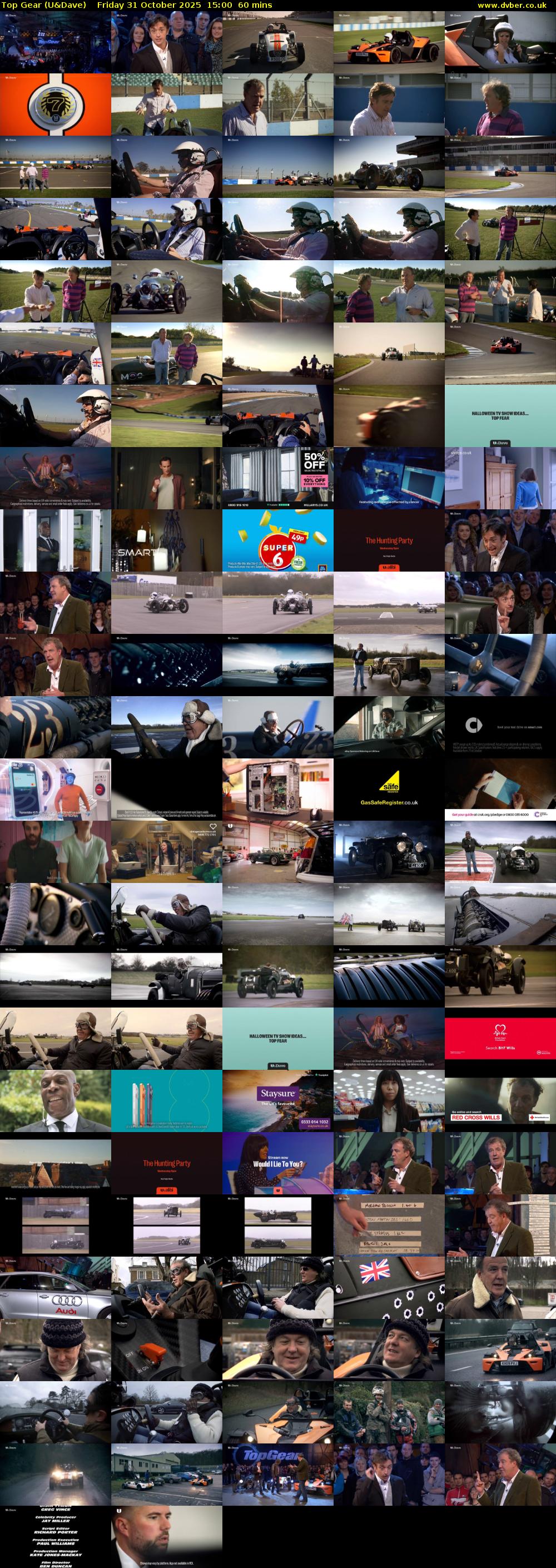 Top Gear (U&Dave) Friday 31 October 2025 15:00 - 16:00
