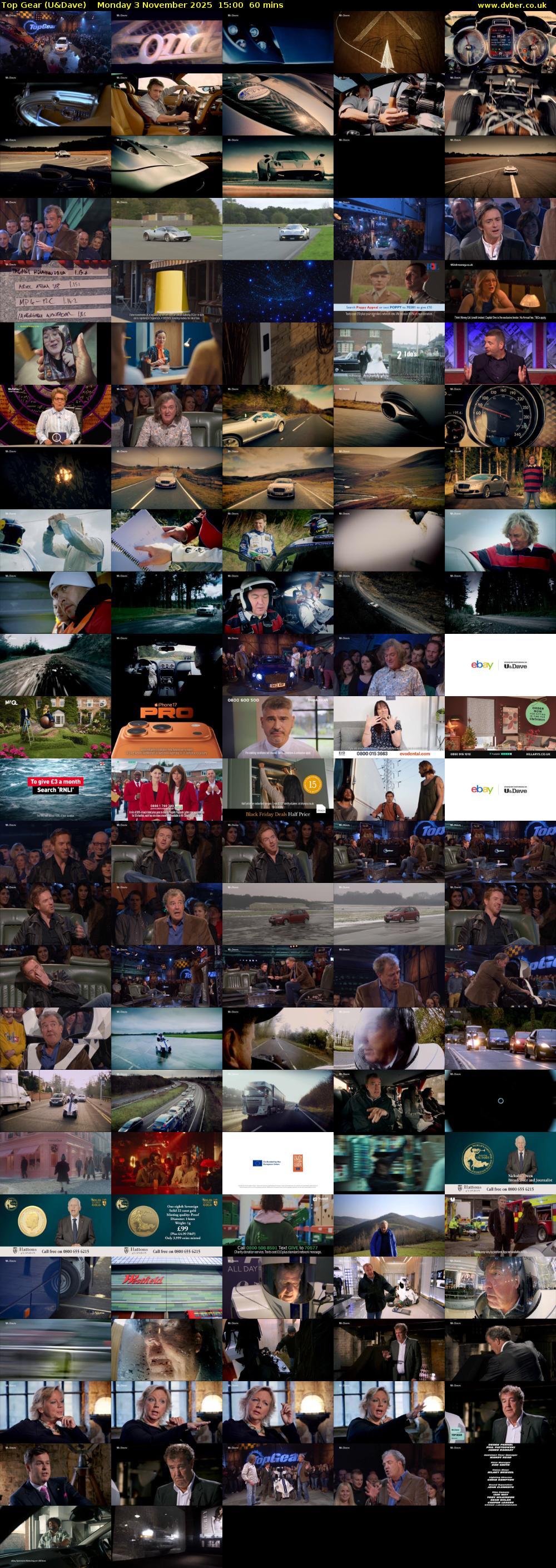 Top Gear (U&Dave) Monday 3 November 2025 15:00 - 16:00