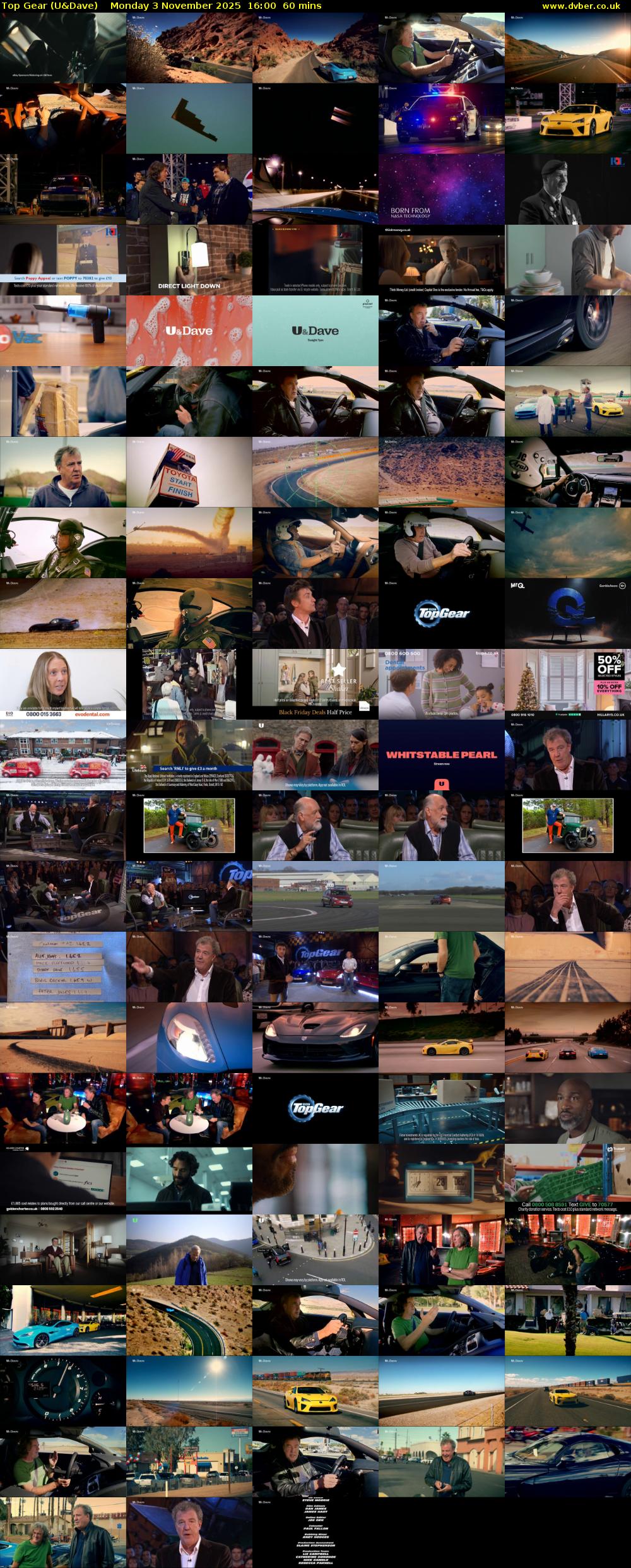 Top Gear (U&Dave) Monday 3 November 2025 16:00 - 17:00