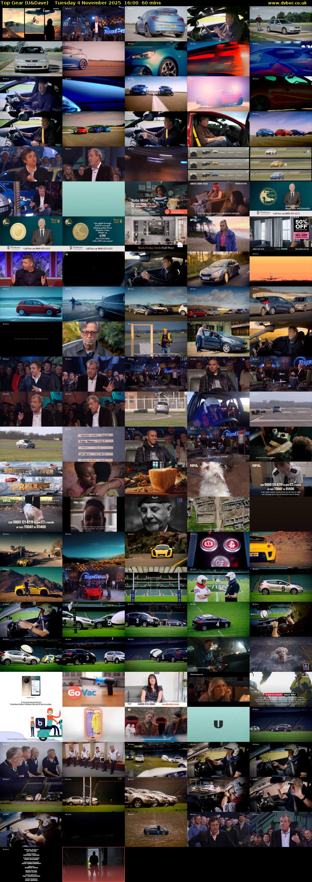Top Gear (U&Dave) Tuesday 4 November 2025 16:00 - 17:00