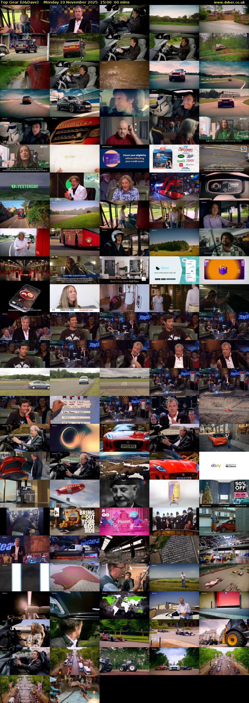 Top Gear (U&Dave) Monday 10 November 2025 15:00 - 16:00