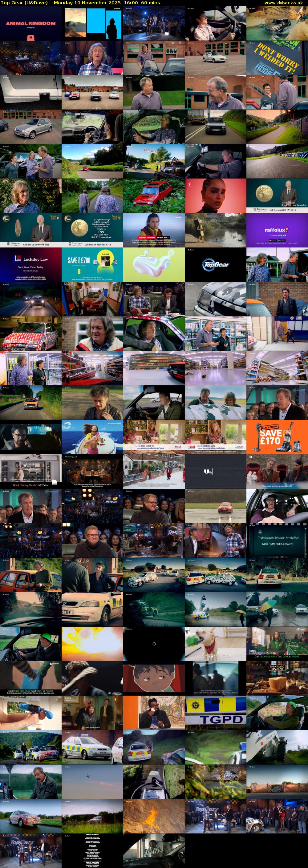 Top Gear (U&Dave) Monday 10 November 2025 16:00 - 17:00